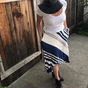 High low midi skirt with pockets